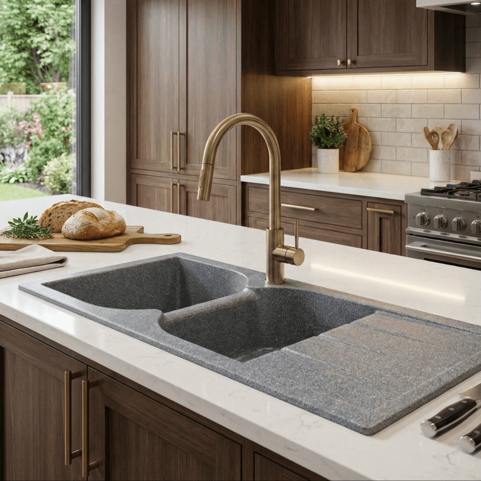 Evier cuisine SOLTANA 116*50cm