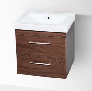 Meuble salle de bain SPAZIO 60cm deux tiroirs