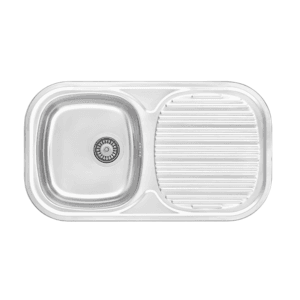 EVIER INOX MONOBAC AVEC EGOUTOIR ENCASTRE