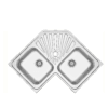 evier inox de coin