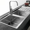 Evier Inox FRANKE Double Bac avec égouttoir NEPTUNE