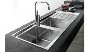 Evier Inox FRANKE Double Bac avec égouttoir NEPTUNE