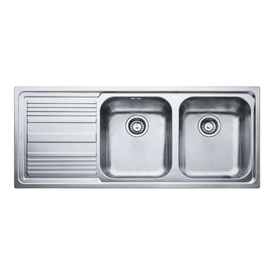 Evier Inox FRANKE Double Bac avec égouttoir LOGICA G