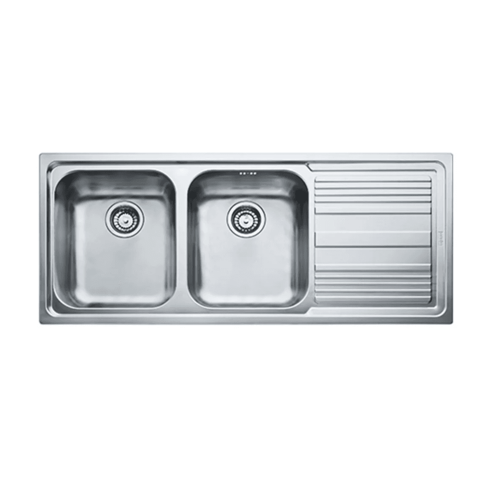 Evier Inox FRANKE Double Bac avec égouttoir LOGICA D