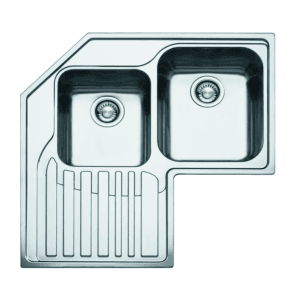 Evier Inox coin FRANKE Double Bac avec égouttoir gauche