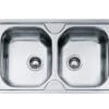 Evier Inox FRANKE Double Bac sans égouttoir
