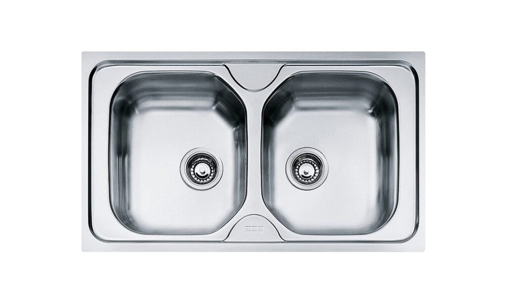 Evier Inox FRANKE Double Bac sans égouttoir