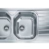 Evier Inox FRANKE Double Bac avec égouttoir OLN Droite
