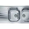 Evier Inox FRANKE Double Bac avec égouttoir OLN GAUCHE