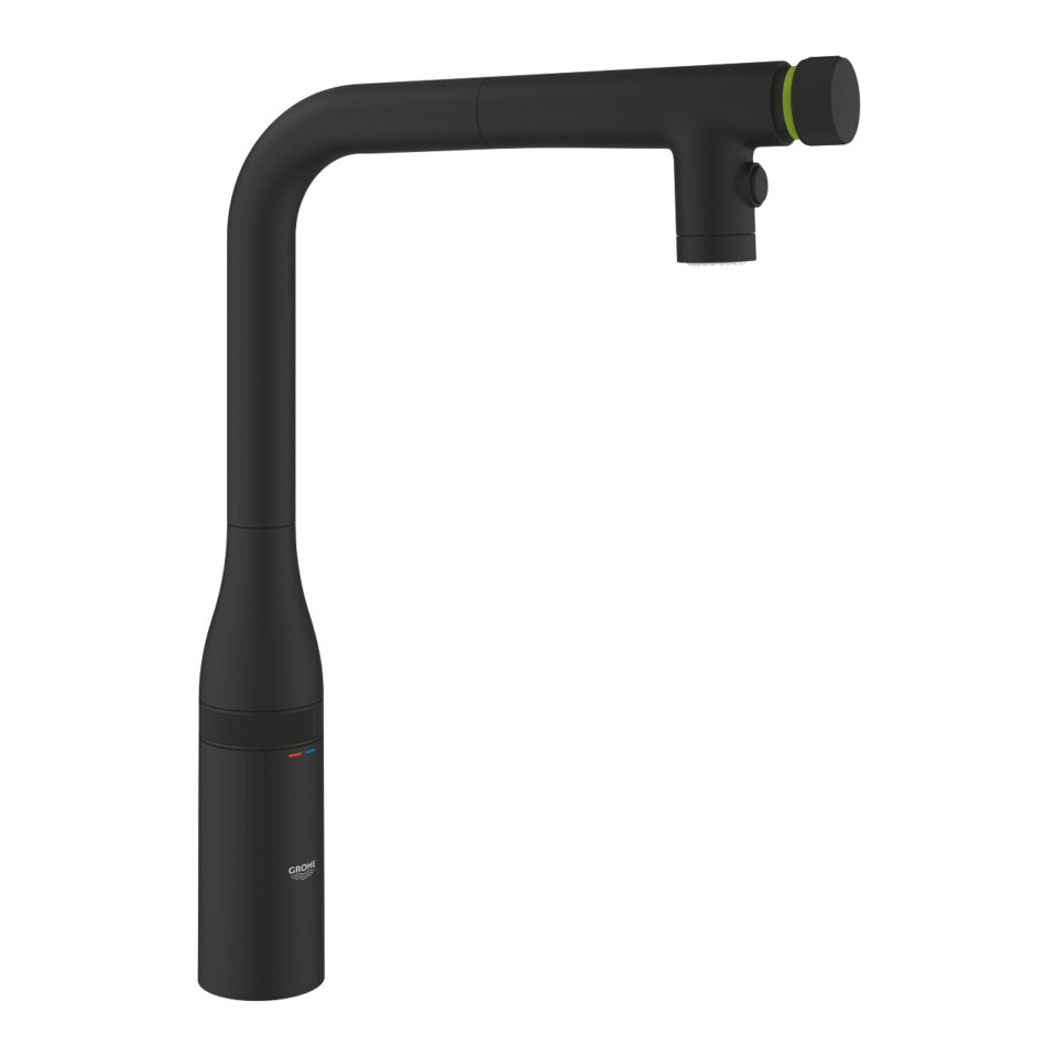 Mitigeur Evier Essence Smart Noir Grohe 2 Jets