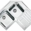 Evier Inox coin FRANKE Double Bac avec égouttoir gauche