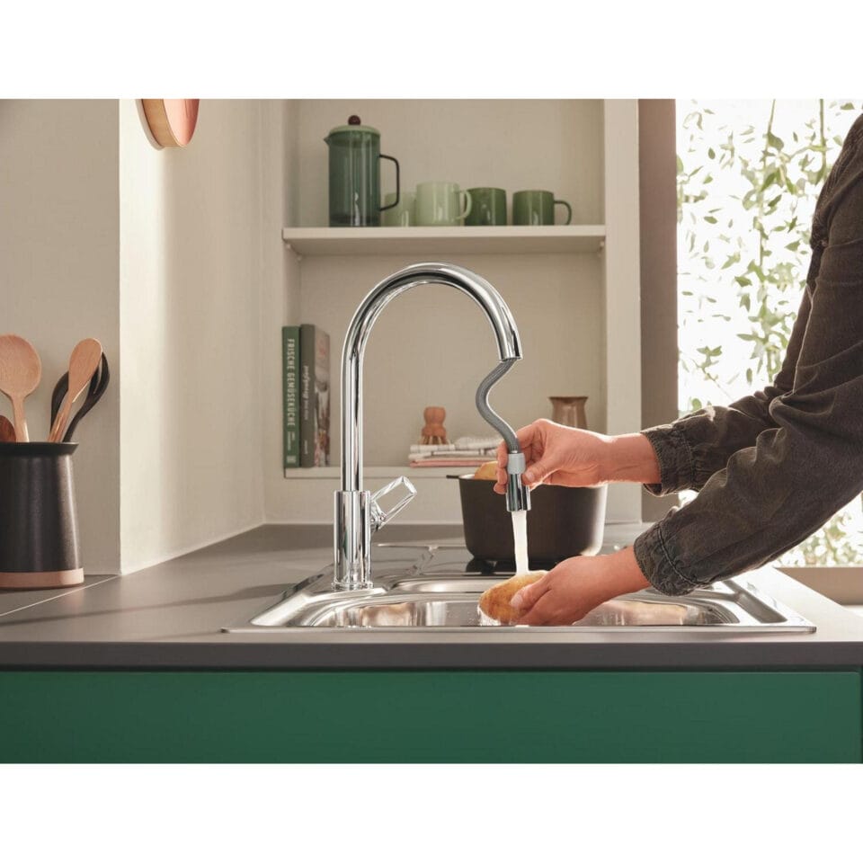 MITIGEUR EVIER GROHE BAULOOP EXTRACTIBLE