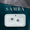 Evier cuisine encastrable SAMBA Blanc 80x50cm