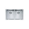 Evier inox sous plan double bac Franke