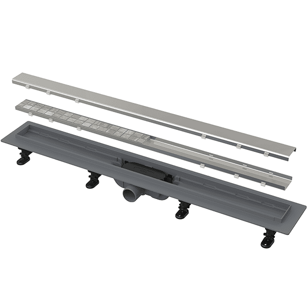 caniveau de douche à carreler double face inox ALCA