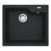 Evier FRANKE Un Bac Granite Noir/Blanc