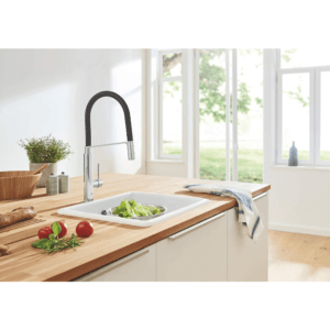 Robinet Cuisine Grohe à Flexible Souple Noir