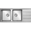 Evier Inox Double Bac avec Egoutoir Encastrable MYTHOS