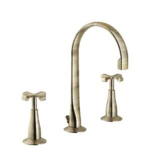 Mélangeur Lavabo 3 Trous Bronze