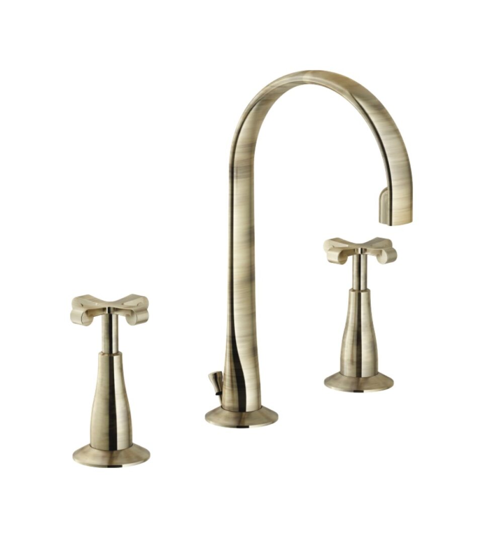 Mélangeur Lavabo 3 Trous Bronze