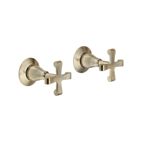 Paire De Robinet pour Douche Encastré Bronze