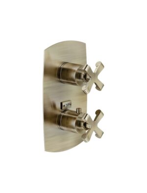 Mitigeur Douche Encastré 2 Voies Thermostatique Bronze