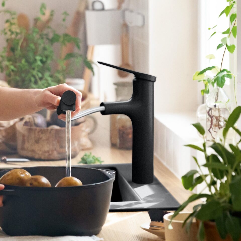 Mitigeur Cuisine Noir Avec Douchette