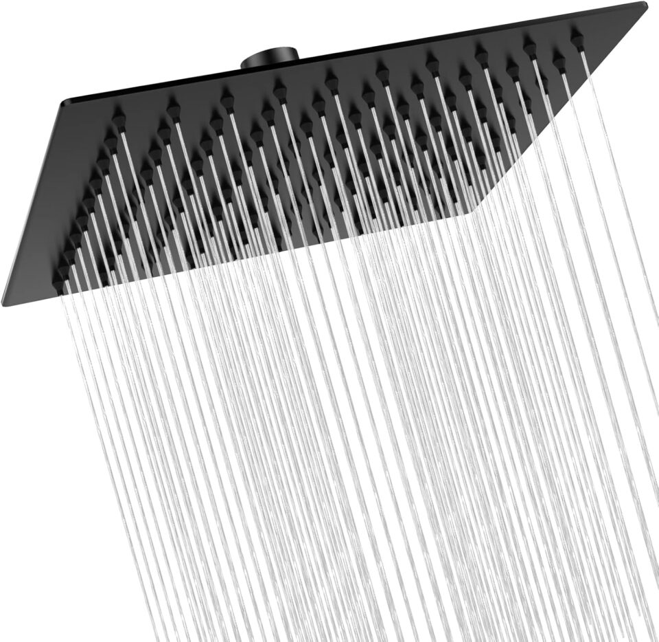 Pomme De Douche Carré Noir