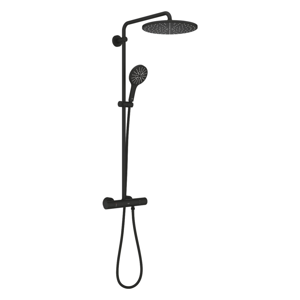 Colonne De Douche Noir Mat Grohe Smart