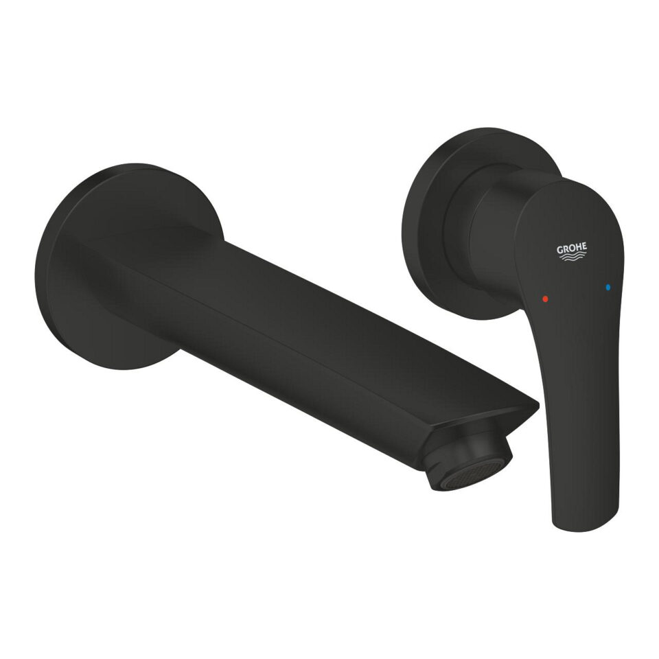 Mitigeur Lavabo Eurosmart Mural Noir Grohe