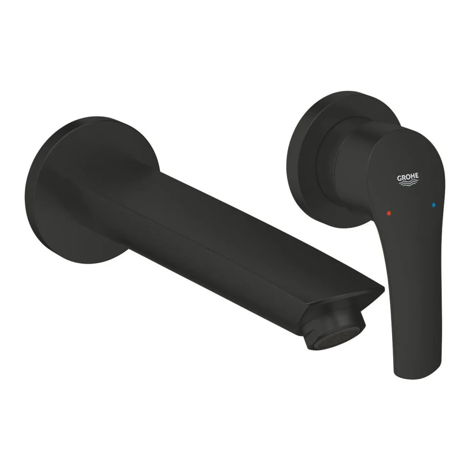 Mitigeur Lavabo Eurosmart Mural Noir Grohe