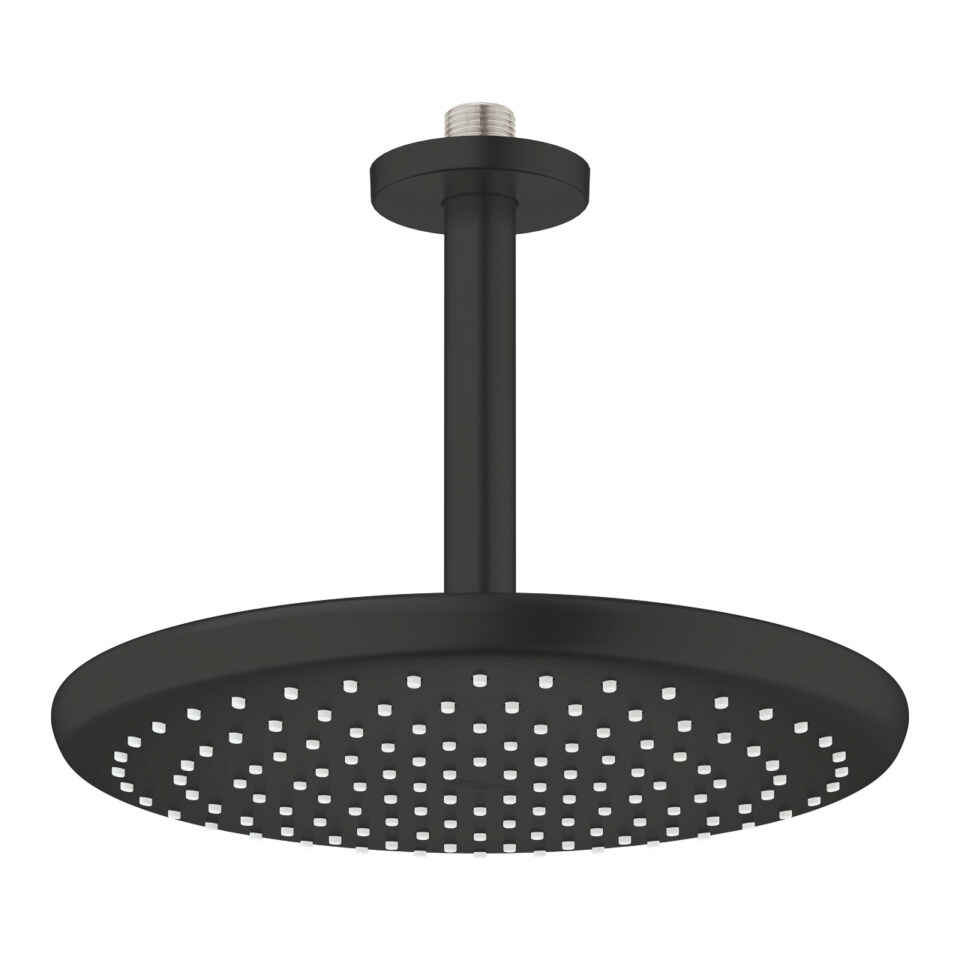 Rain Shower + Bras Plafonnier Grohe Noir