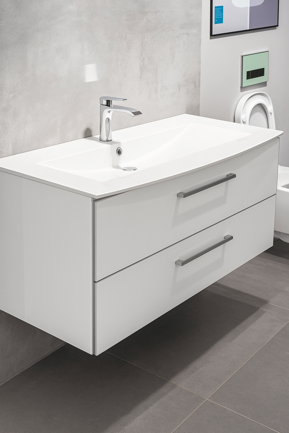 Meuble salle de bain Lido 122cm deux tiroirs