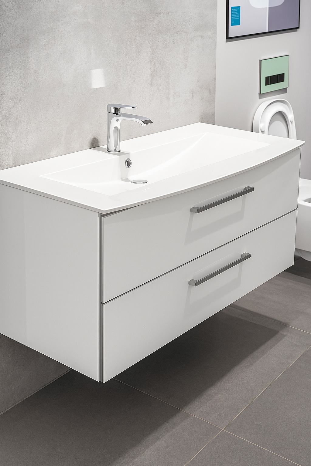 Meuble salle de bain Lido 122cm deux tiroirs