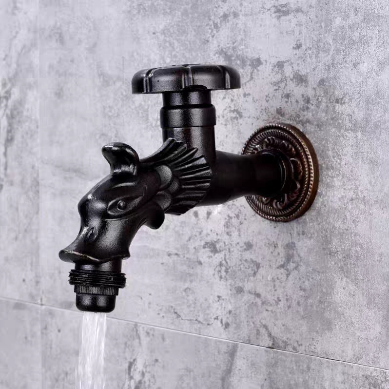 Robinet Jardin Dragon Noir