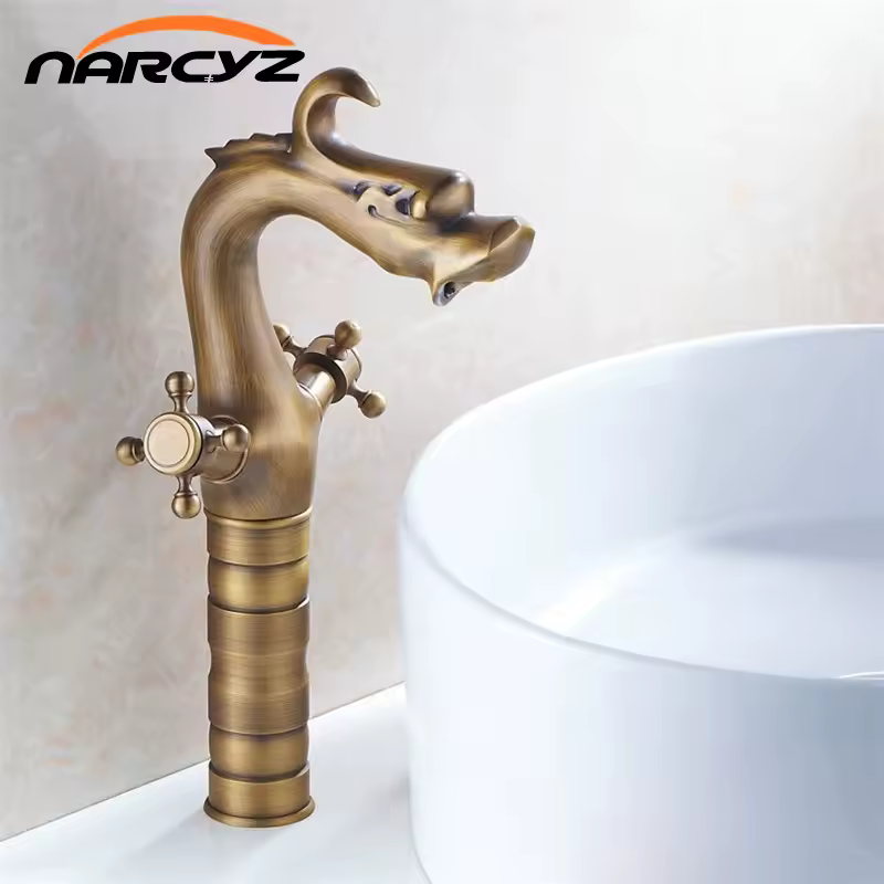MELANGEUR LAVABO LONG BRONZE DRAGON