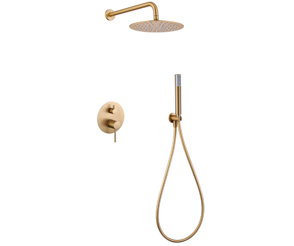 Kit Douche Encastré Monza Or Brossé