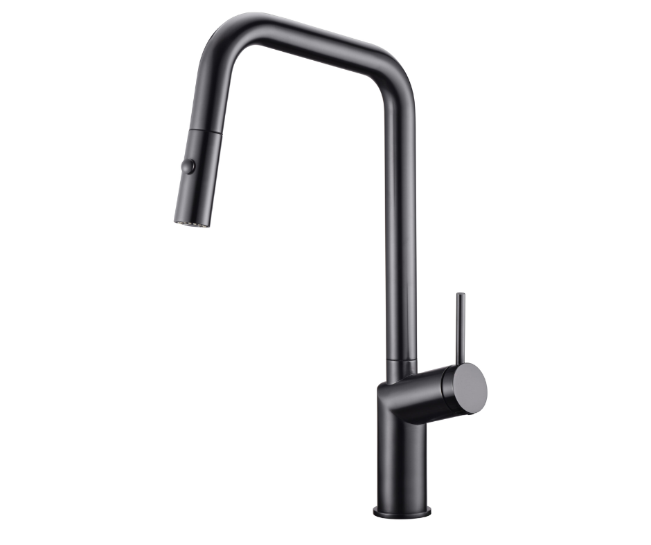 Mitigeur Cuisine BONN Extractible Noir Métallisé