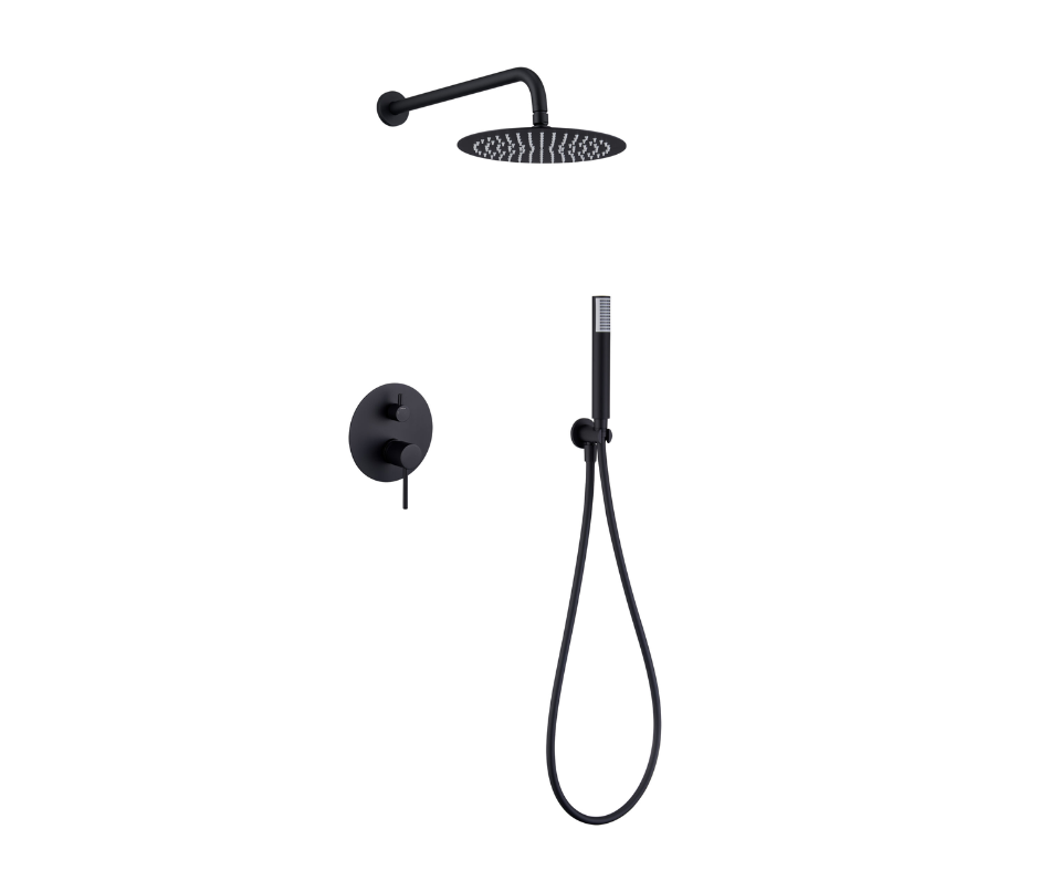 Kit Douche Encastré Monza Noir Mat
