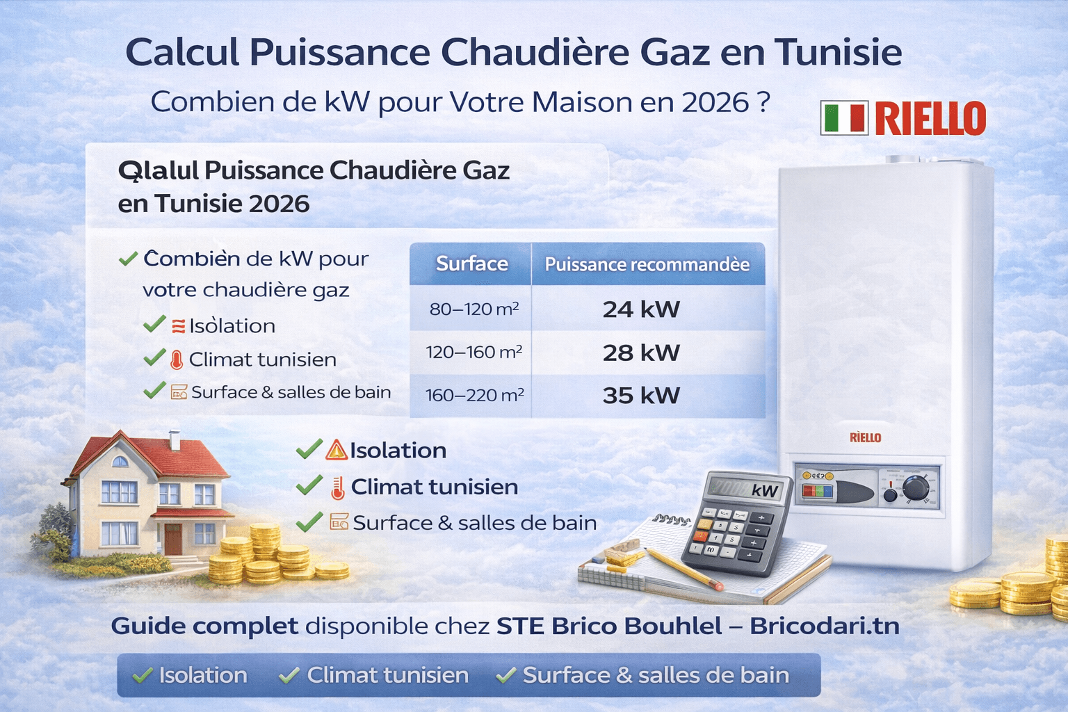 Calcul Puissance Chaudière Gaz en Tunisie Combien de kW pour Votre — free download