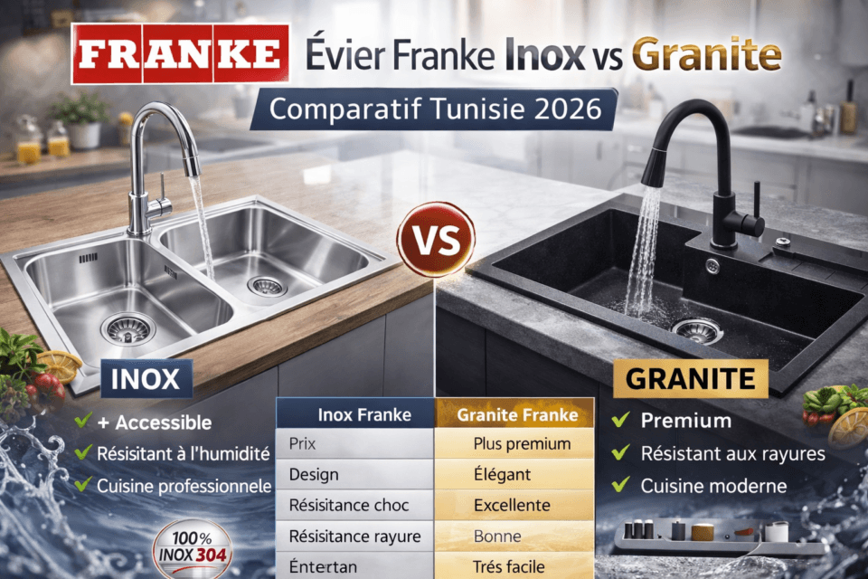 Évier Franke Inox vs Granite : Lequel Choisir en Tunisie en 2026 ?