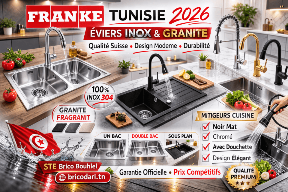 Franke Tunisie : Évier Inox, Granite & Mitigeur Cuisine | Guide 2026