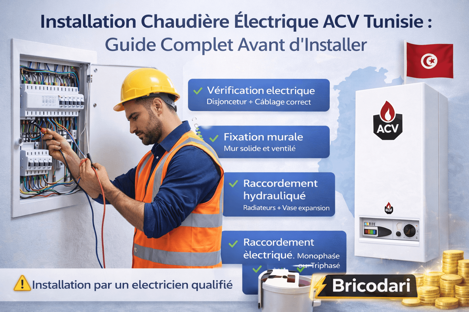 Installation Chaudière Électrique ACV en Tunisie
