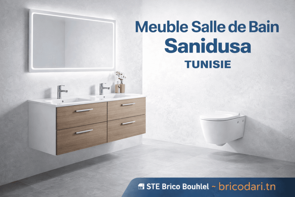 Meuble Salle de Bain Sanidusa Tunisie | Design & Prix – STE Brico Bouhlel