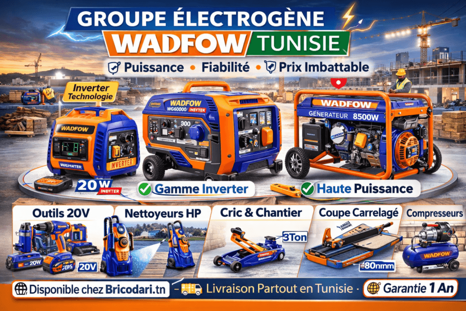 Groupe électrogène WADFOW inverter et professionnel disponible en Tunisie