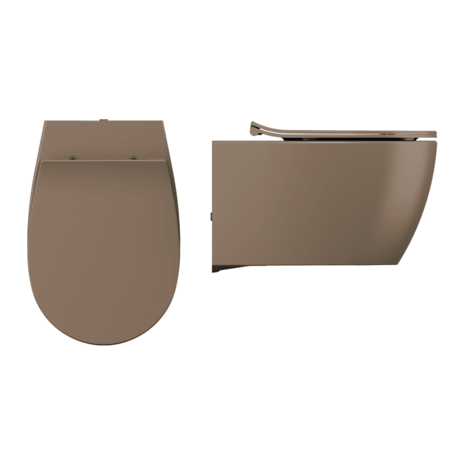 Cuvette suspendu Taupe ISVEA Italy soft close