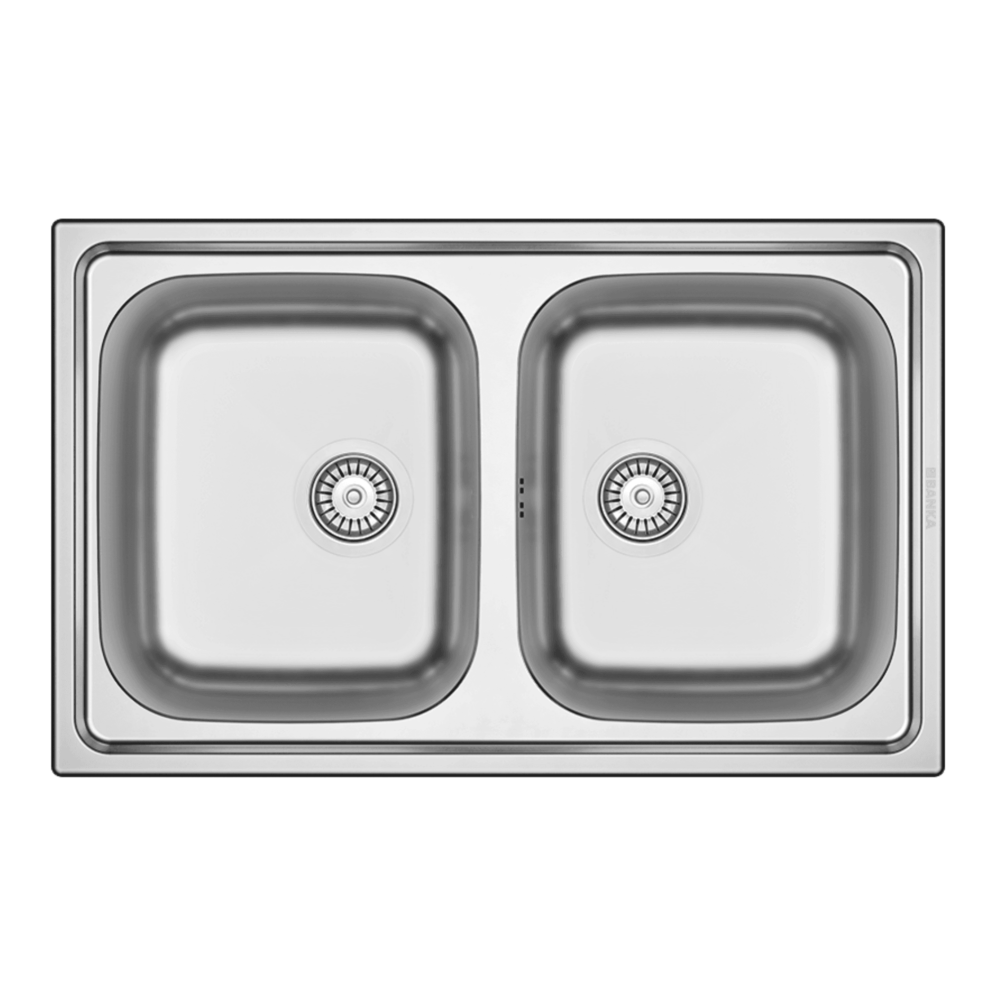 EVIER INOX DOUBLE BAC ENCASTRE