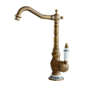 Mitigeur évier bronze vintage design cuisine élégante