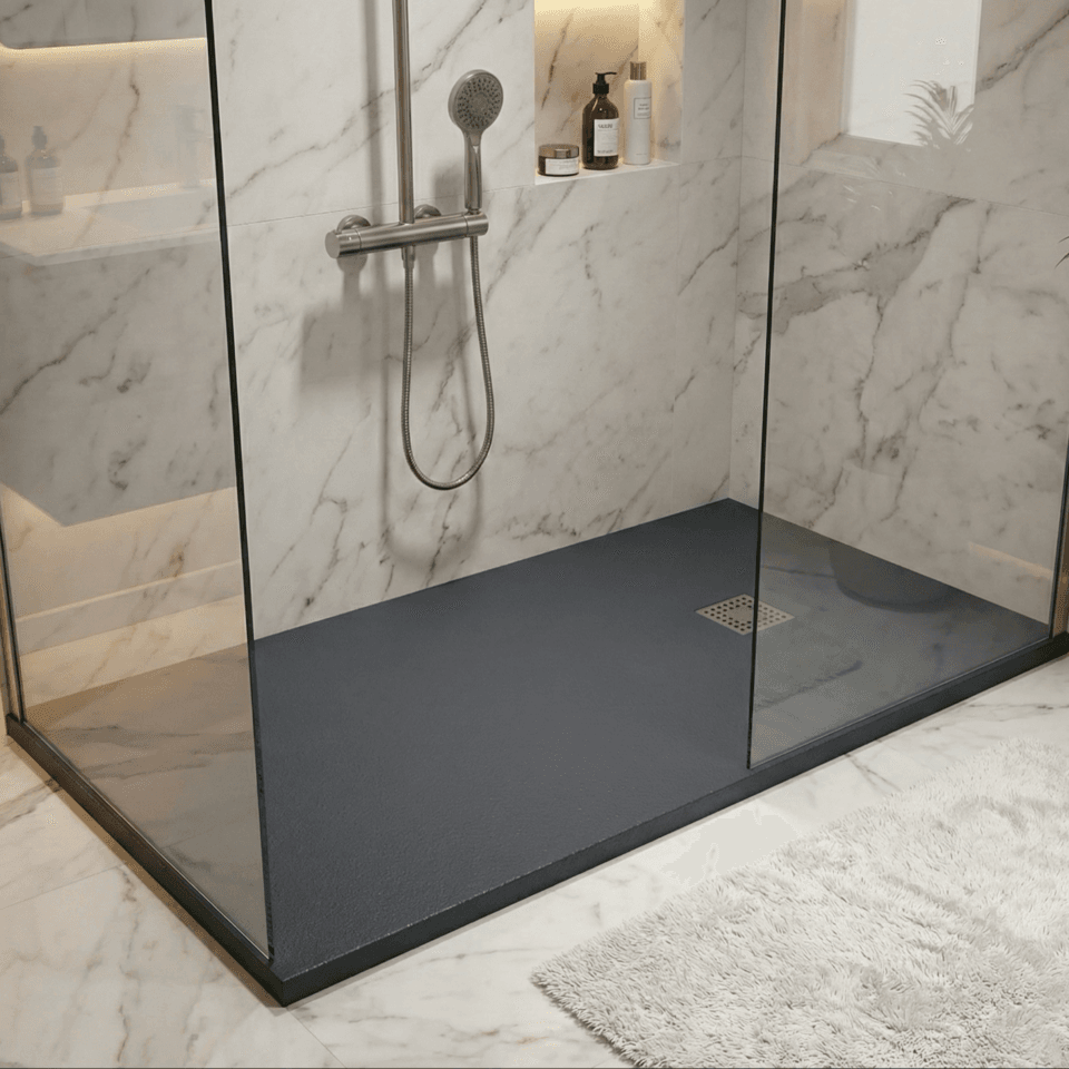 Receveur de Douche Rectangulaire Moderne Effet Pierre