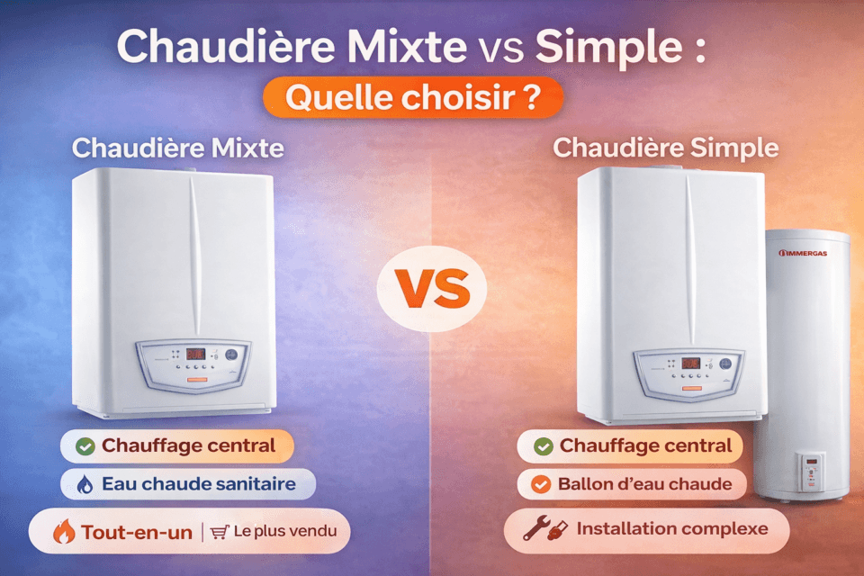 difference chaudiere immergas mixte et simple tunisie chauffage eau chaude